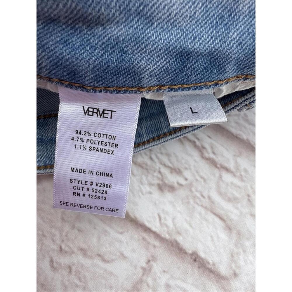 EUC Vervet L Large Lightly Distressed Blue Denim Shorts - Picture 4 of 9